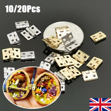 10-50Pcs Tiny Gold Mini Small Metal Hinge For House Miniature Cabinet Furniture