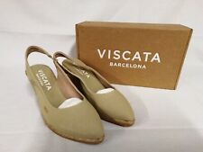 Viscata Beige canvas slingback