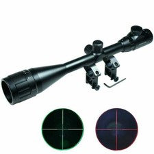 6-24x50 AOEG Rifle Scope Red Green Mil-dot Illuminated Optical Scope w/Mounts
