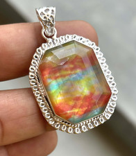 Natural 81 Ct Ammolite Silver