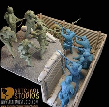 Ww1 Trench Scene Without Soldiers 1/35th Resin Printed