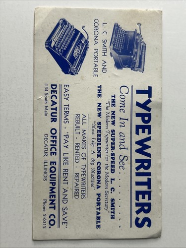 1940s smith typewriter ad - 1940s,