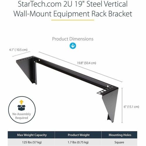 Startech com 19in steel - 2u,