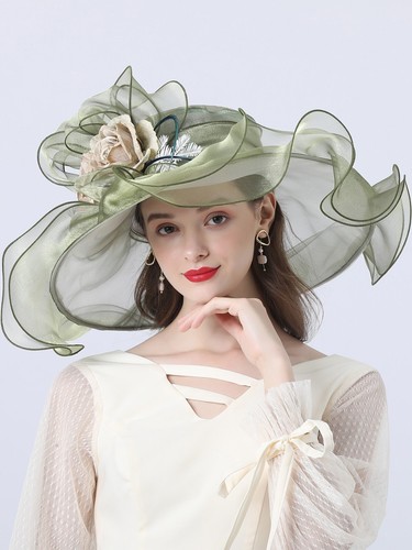 Green organza kentucky derby - organza,
