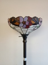 Tiffany Style Stained Glass Bronze Floor Lamp CS N39