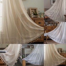 UK BOHO Crochets Lace Curtain