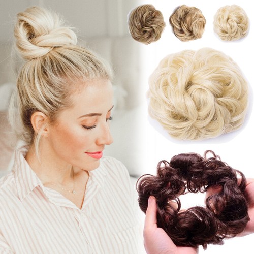 Curly messy bun real remy - real,