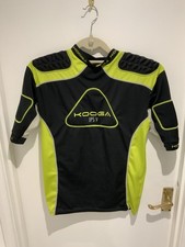 KOOGA Rugby Body Armour Top Shoulder & Upper Arm Padding Green & Black New S