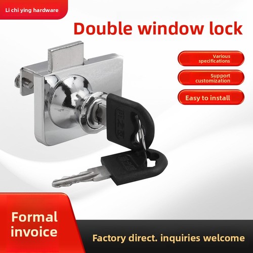 Glass cabinet double door lock - glass,