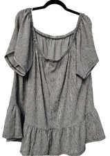 Matalan Top UK 24 Black White