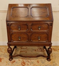 Edwardian Solid Oak Two Drawer