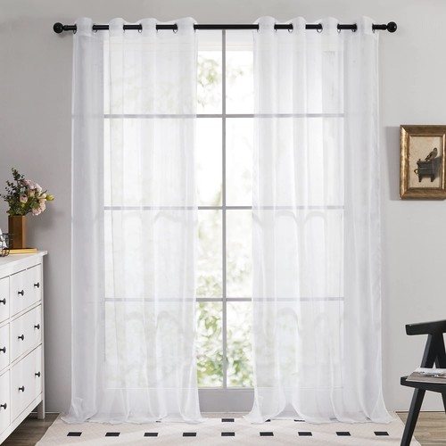 Voile curtains pair - voile, (2