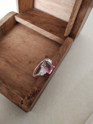 Watermelon tourmaline ring - tourmaline,