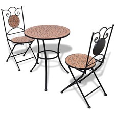 Bistro Table 60  with 2 Chairs Terracotta G1P4
