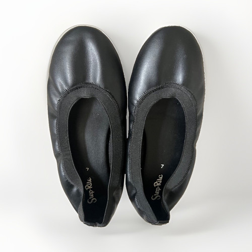 Black leather ballet dance - black,