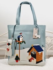 Radley Christmas Time Picture Bag (Special) Large Tote with Coin Purse NEW Tags
