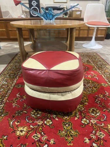 Vintage faux leather - vintage, pouffe