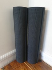 Set of 2 Unbranded Black Large Fitness Exercise Yoga Mats