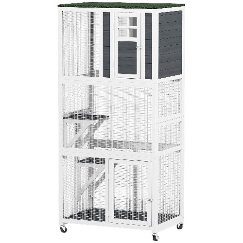 Cat outdoor enclosure wooden - cat,