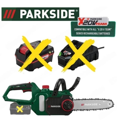 Parkside 20v cordless chainsaw - 20v,