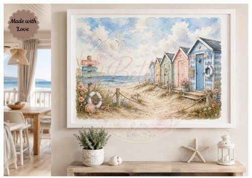 Beautiful beach hut and ocean - beautiful,