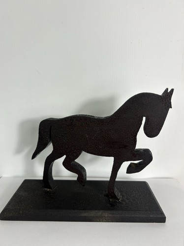 Vintage brutalist horse statue - vintage,