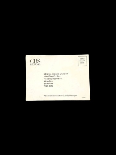 Cbs colecovision paperwork - cbs,