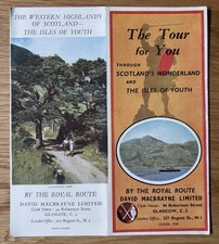 1949 SCOTLAND BY COACH Holiday