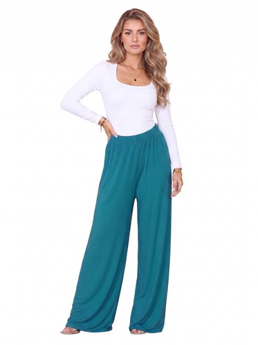 Ladies plain palazzo trousers - plain,