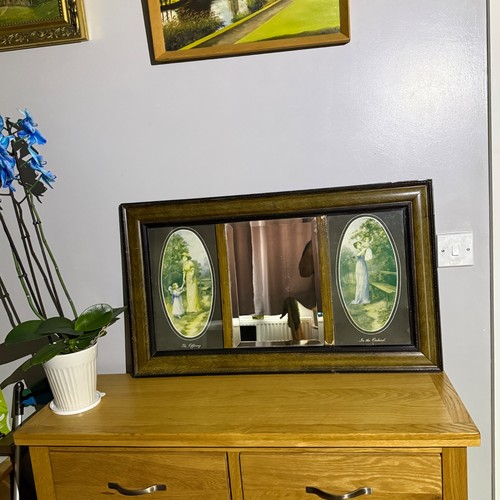 Antique edwardian mirror - edwardian,
