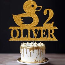 Personalised Duck Glitter Cake