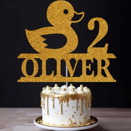 Personalised duck glitter cake - duck,