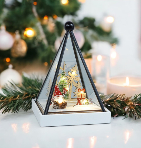 Led christmas gonk village - gonk,
