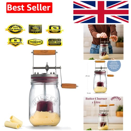 Butter churner set glass - churner,