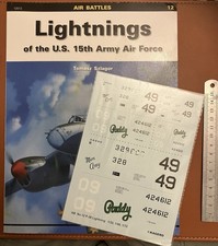 Kagero WW2 Books & Decal Sheet “ P38 Lightnings 15th US army Airforce “ !