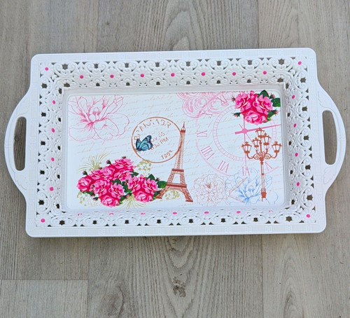 Small white plastic serving - small,