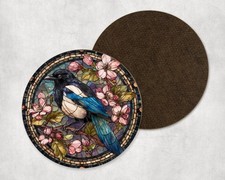 Magpie Bird Spring Blossoms