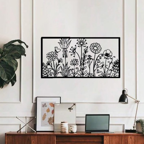 Flower metal wall art decor - flower,