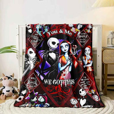 Nightmare Before Christmas Blanket – Thin Cozy Throw for Sofa, Bed & Camping