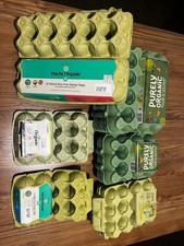 24 Empty used organic eggs boxes various size 12/10/6 seedling, art, craft, DIY