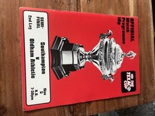 Southampton v Oldham Athletic Texaco Cup Football Programme Season 1974-1975