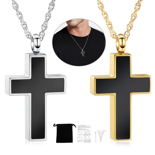 Cross urn necklace for ashes - for,