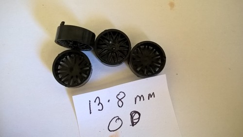 Scalextric wheel deep black - ,