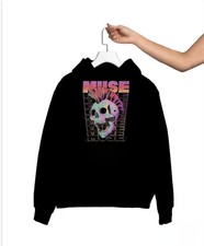 Vtg Muse Band Mohawk Skull