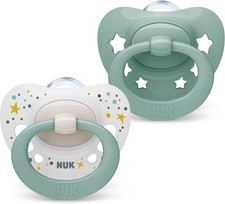 NUK Signature Baby Dummy | 0-6 Months | Soothes 95% of Babies | Heart-Shaped BPA