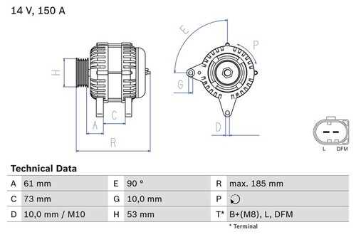 Bosch 0986048921 alternator - bosch,