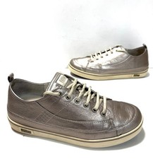 Ladies FITFLOP RALLY Metallic Silver Leather Comfort Trainers Size UK 6 eur39