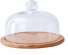 Cake Stand with Dome Lid, Wood