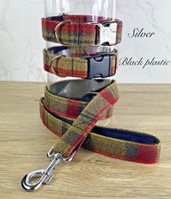 Hunter Green Tweed Dog collar