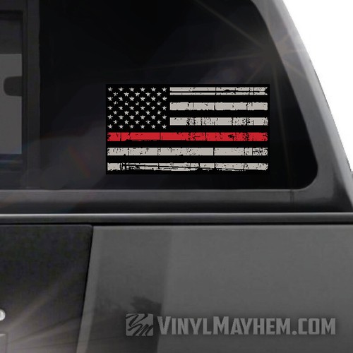 Thin red line distressed - red,